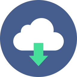 256x256 Download Cloud Icon Flat