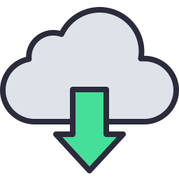 256x256 Download Cloud Icon Outline Filled