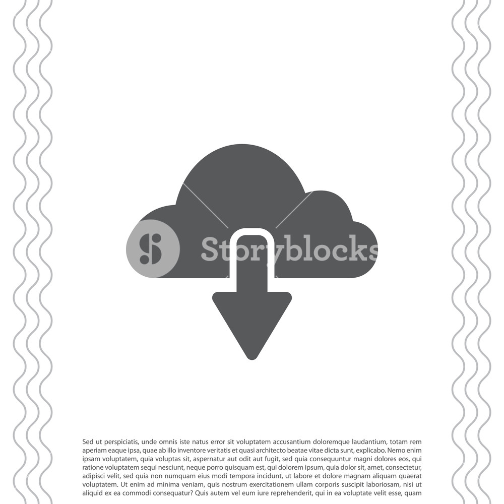 1000x1000 Cloud Download Icon Royalty Free Stock Image