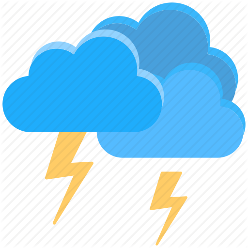 512x512 Clouds, Flat Icon, Lightning, Lightning Sign, Thunderstorm Icon