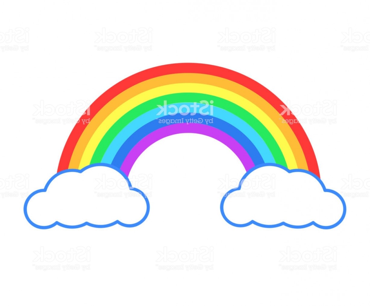 1228x1018 Colorful Rainbow Or Color Spectrum With Clouds Flat Icon For Apps