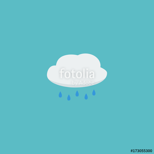 500x500 Flat Icon Cloud Element Vector Illustration Of Flat Icon Rain