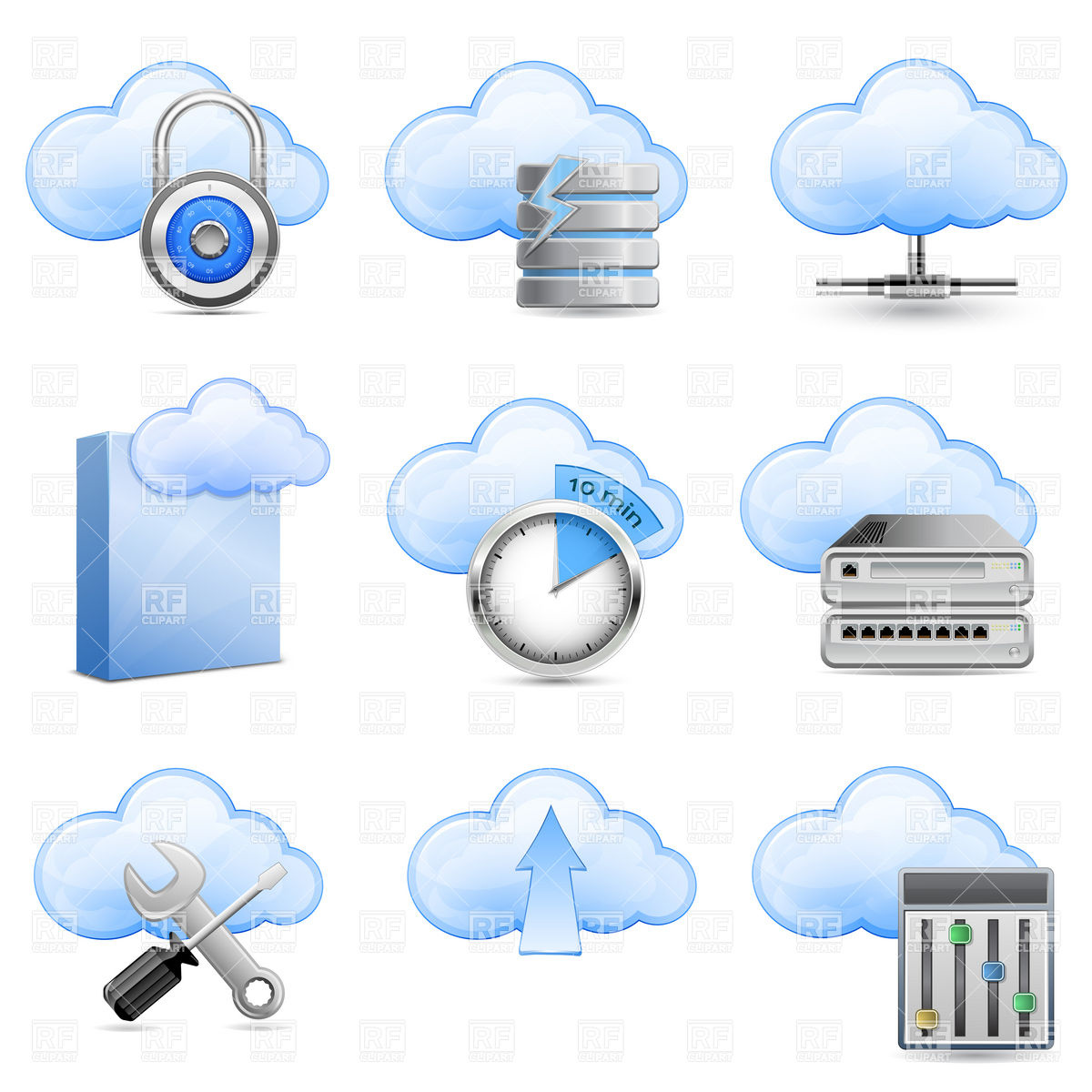 Cloud Hosting Icons Vector Image Of Technology Frbird 1200x1200 Cloud Hosting Icons Vector Image Of Technology Frbird