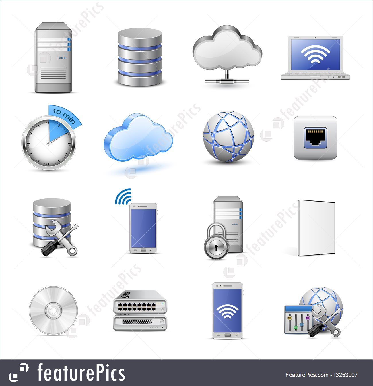 Illustration Of Big Collection Of It Hosting Icons 1300x1344 Illustration Of Big Collection Of It Hosting Icons
