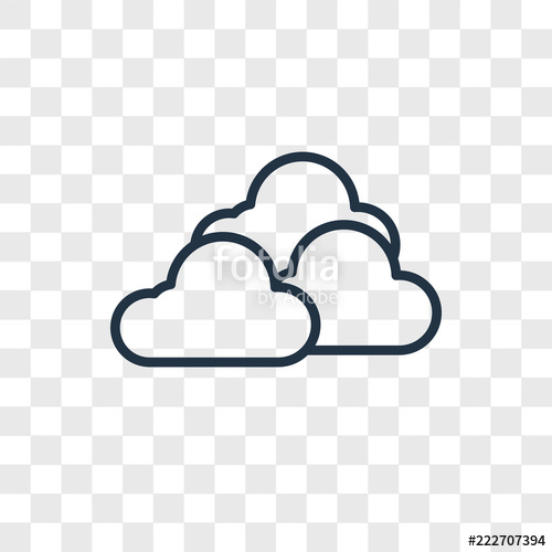 500x500 Cloud Icons Isolated On Transparent Background Modern