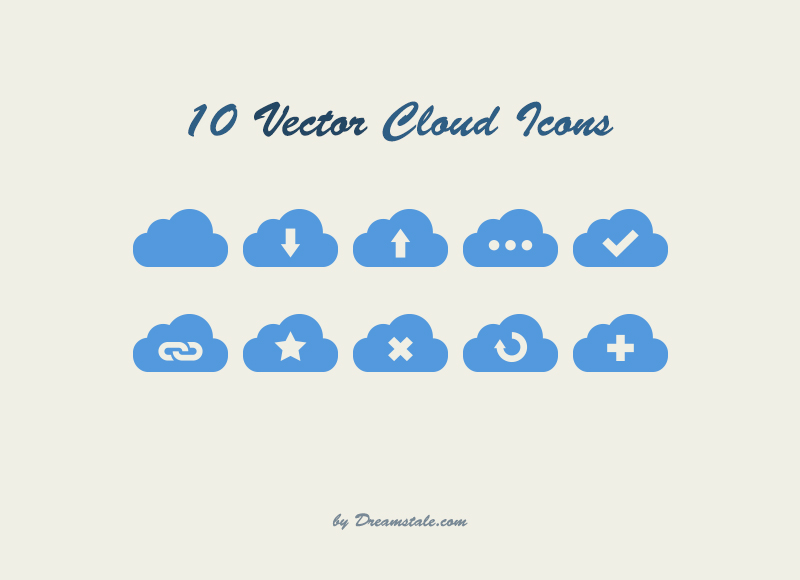 800x580 Free Download Vector Cloud Icons