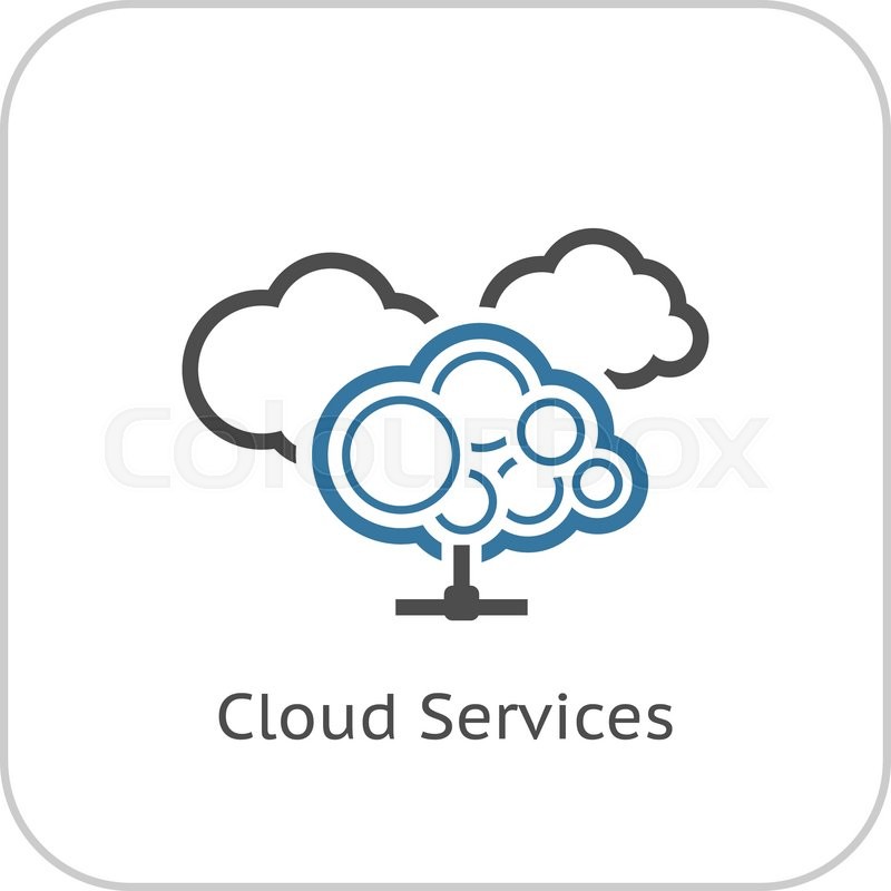 800x800 Cloud Services Icon Flat Design Stock Vector Colourbox