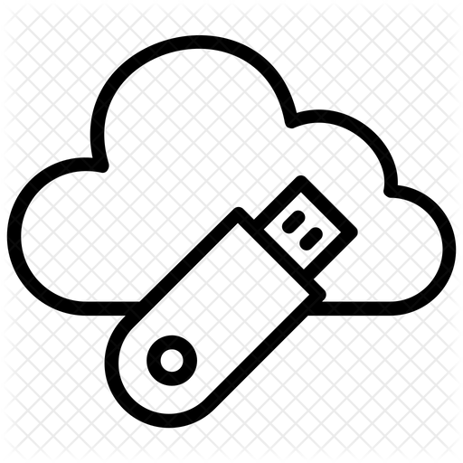 512x512 Cloud Storage Icon Of Line Style