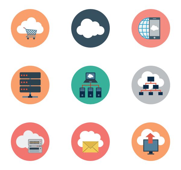 600x564 Cloud Storage Icons