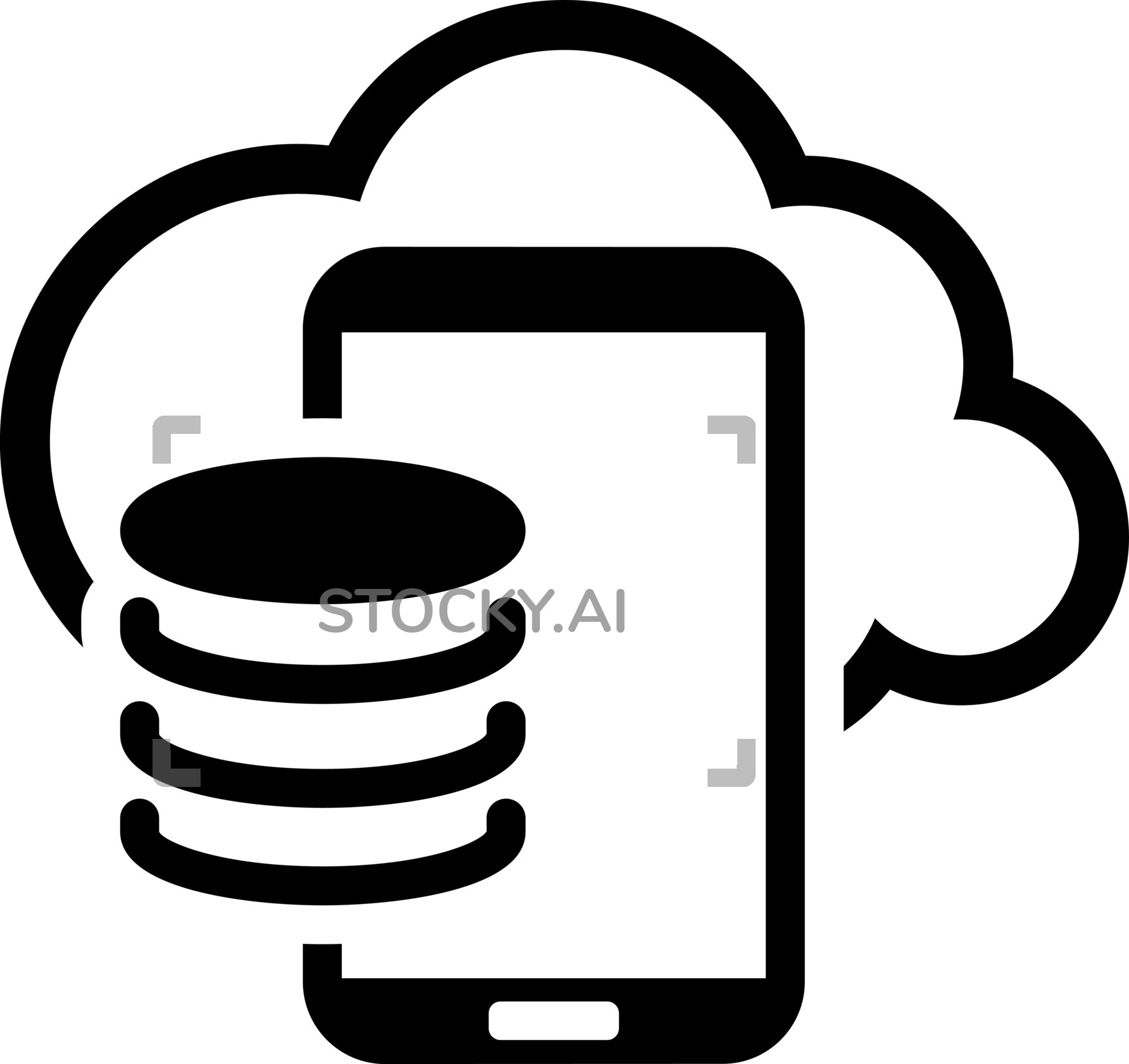 1784x1682 Image Of Cloud Storage Icon Flat Design