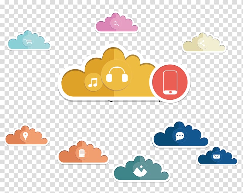 800x635 Cloud Computing Icon, Exquisite Color Business Cloud Technology