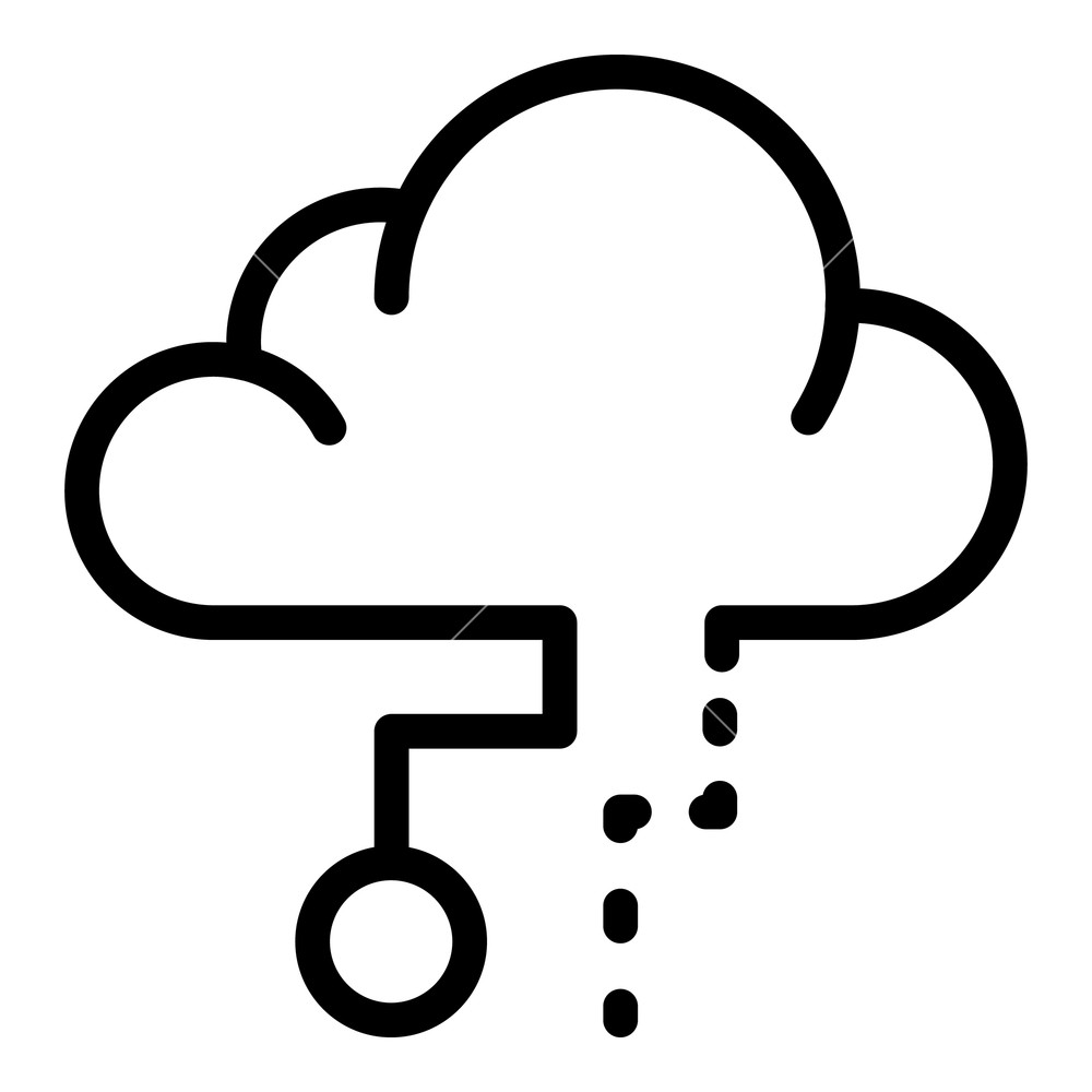 1000x1000 Cloud Technology Icon Outline Cloud Technology Vector Icon