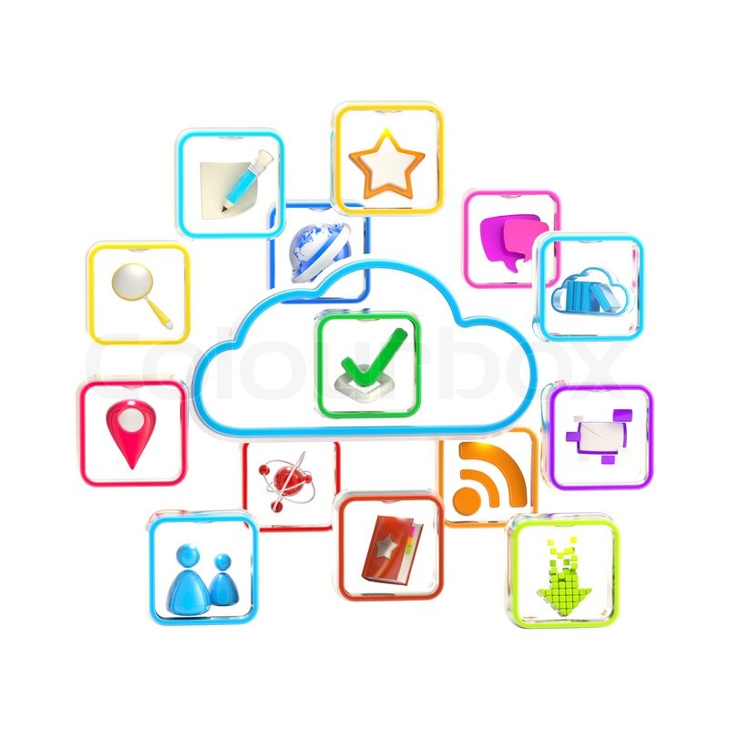 800x800 Cloud Technology Application Store Icon Stock Image Colourbox
