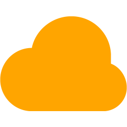 256x256 Orange Cloud Icon