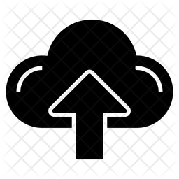 256x256 Cloud Upload Icon Of Glyph Style