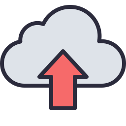 256x256 Upload Cloud Icon Outline Filled