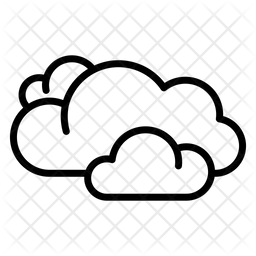 256x256 Clouds Icon Of Line Style