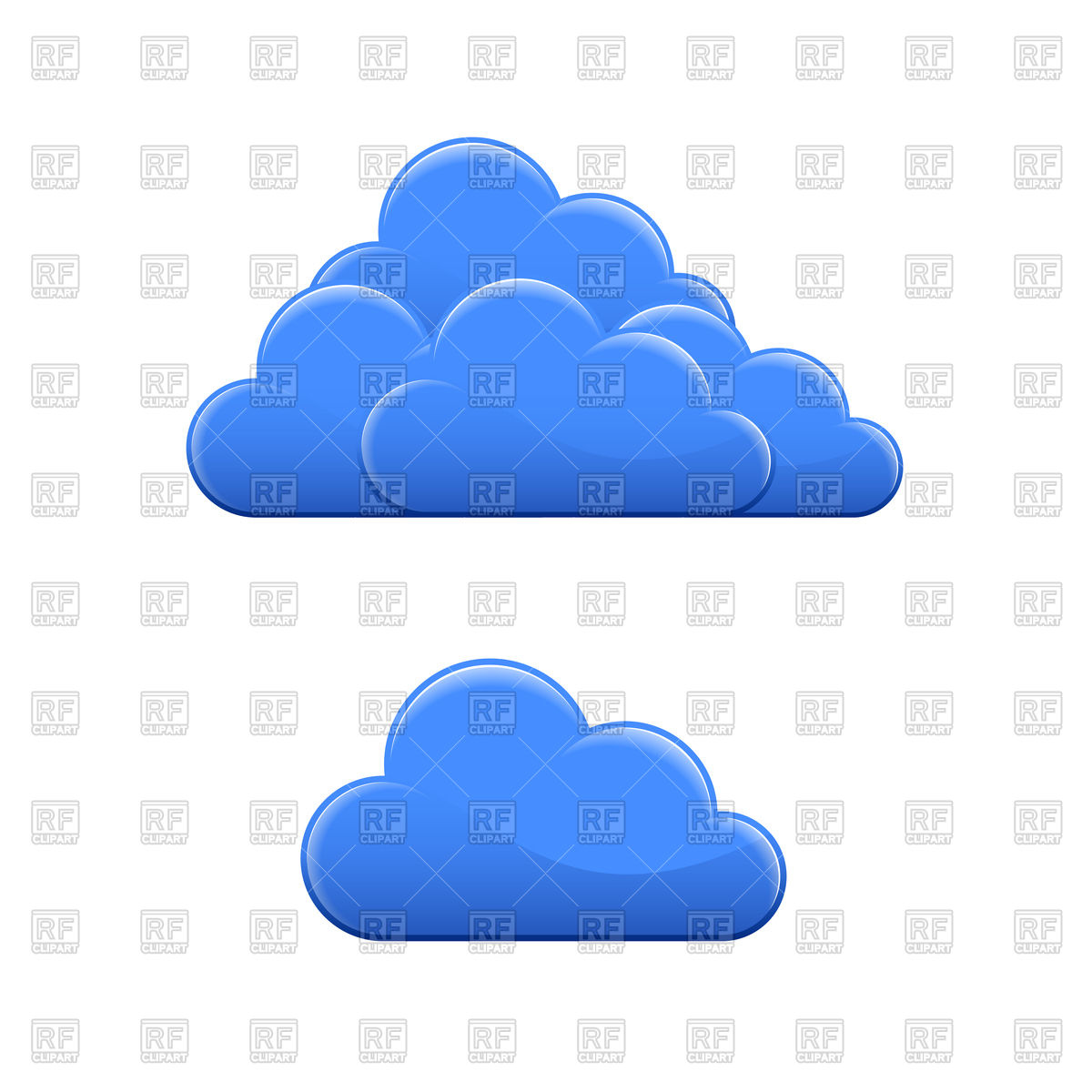 1200x1200 Blue Glossy Clouds Icon Vector Image Of Icons And Emblems Frbird