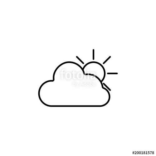 500x500 The Sun Behind The Clouds Icon Element Of Simple Icon