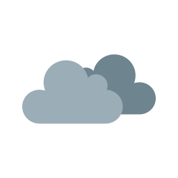 256x256 Cloudy, Cloud, Snow, Weather Icon Of Flat Style