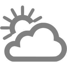 256x256 Gray Partly Cloudy Day Icon