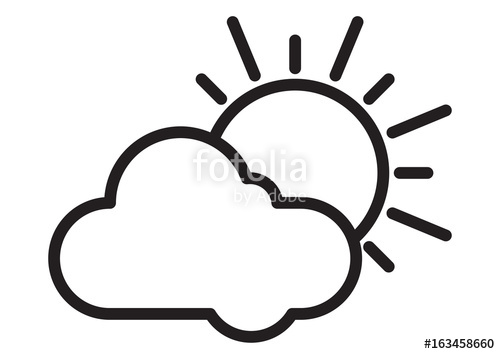 500x354 Partly Cloudy Weather Icon Stock Image And Royalty Free Vector