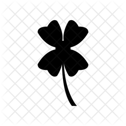 256x256 Clover Icon Of Glyph Style