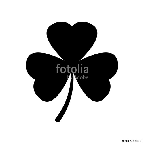 500x500 Shamrock Vector Icon On White Background Clover Icon Stock Image