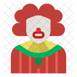256x256 Clown Icon Of Flat Style