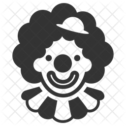 256x256 Clown Icon Of Glyph Style
