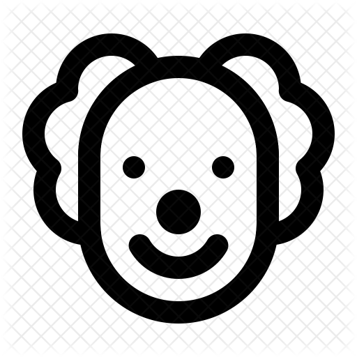 512x512 Clown Icon Of Line Style