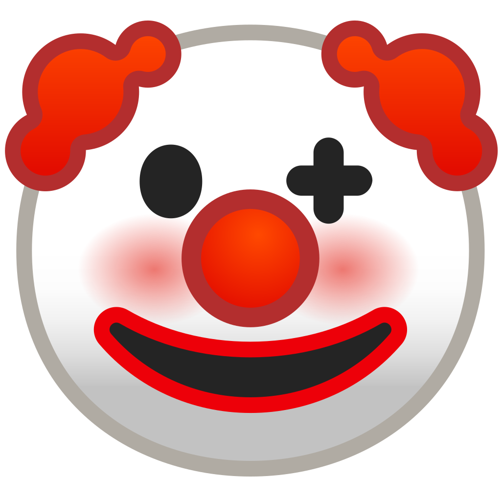 1024x1024 Clown Face Icon Noto Emoji Smileys Iconset Google