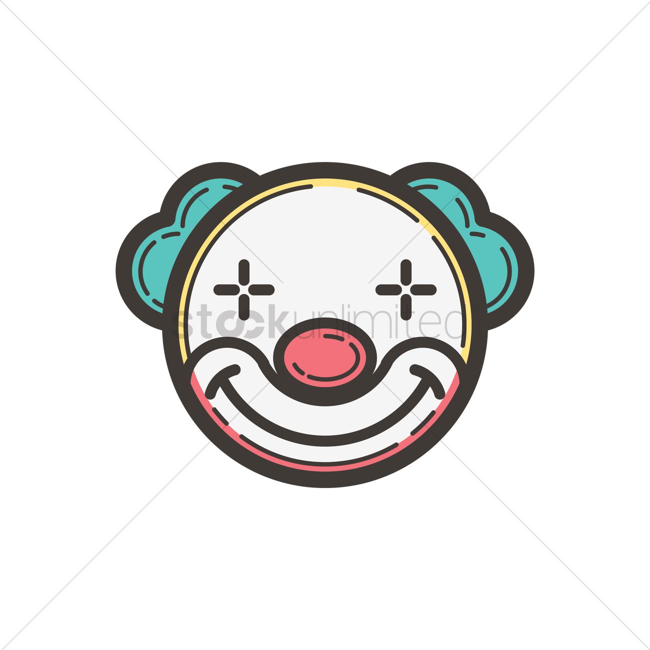 1300x1300 Clown Icon Vector Image
