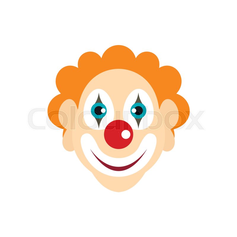 800x800 Clown Icon In Flat Style Isolated On Stock Vector Colourbox