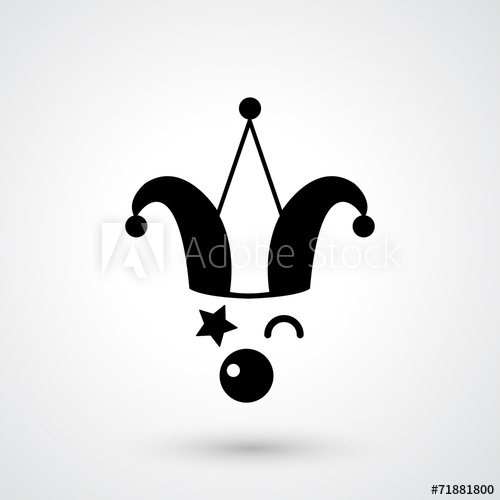 500x500 Clown Icon Vector