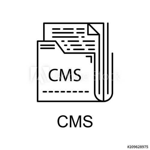 500x500 Cms Icon Element Of Web Development Signs With Name For Mobile