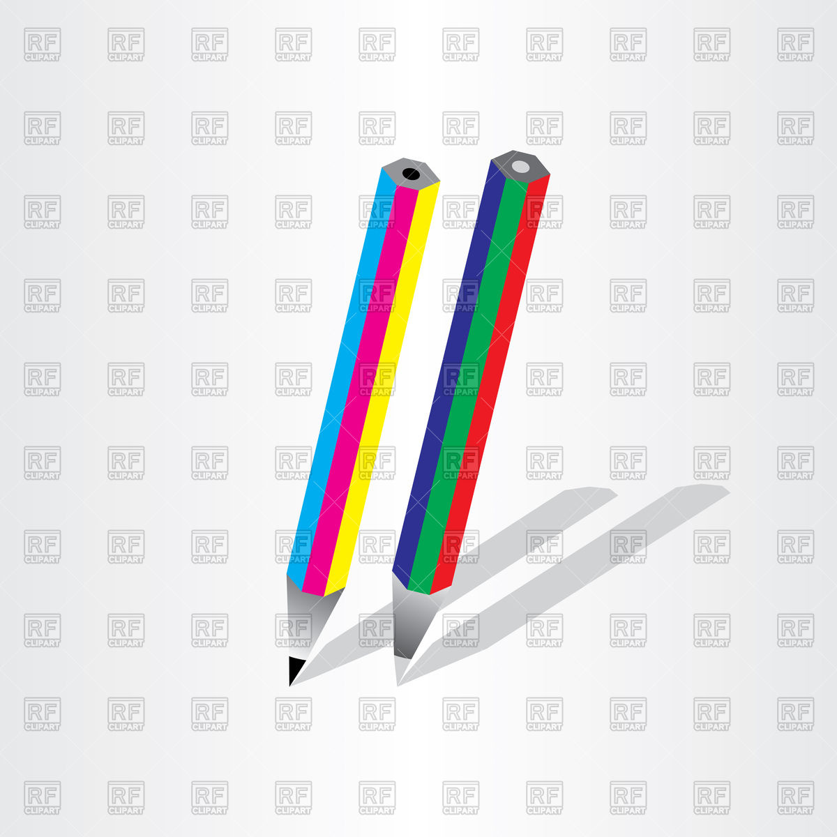 1200x1200 Colorful Pencil Cmyk Icon Vector Image Of Signs, Symbols, Maps