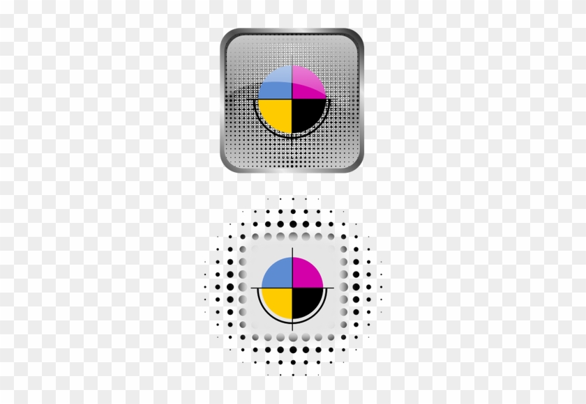 840x580 Vector Drawing Of Icon Set For Cmyk Color Palette