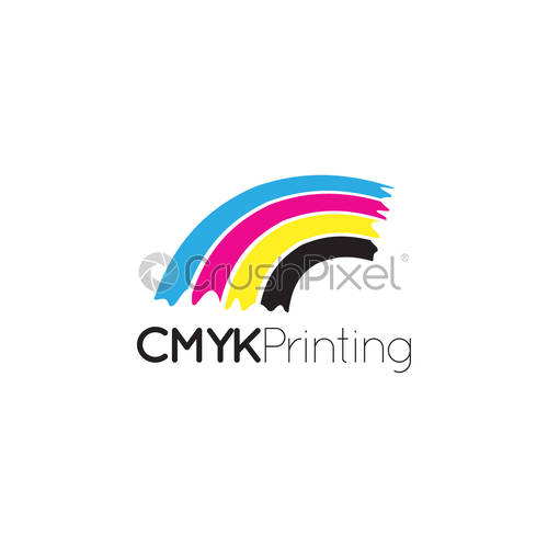 500x500 Cmyk Printing Logo Icon Graphic Design Template, Stock Vector