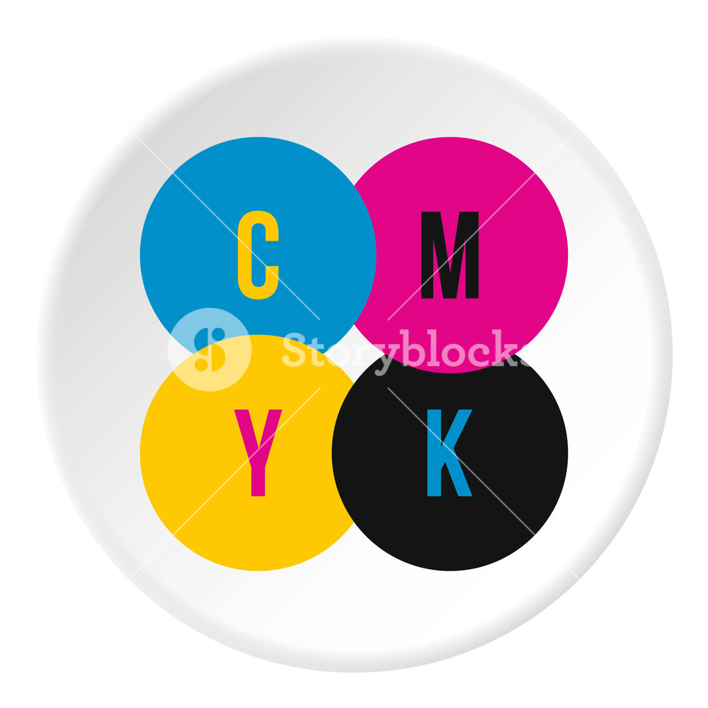 1000x1000 Cmyk Color Profile Icon Flat Illustration Of Cmyk Color Profile