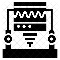 256x256 Cnc Milling Machine Icon Of Glyph Style