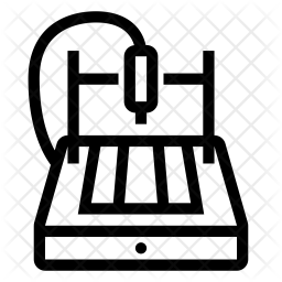 256x256 Cnc Machine Icon Of Line Style