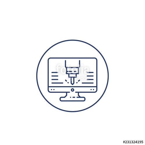 500x500 Cnc Line Vector Icon Stock Image And Royalty Free Vector