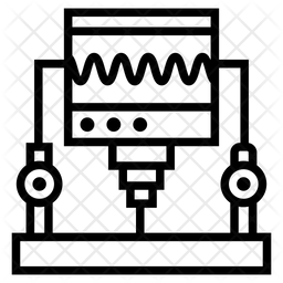256x256 Cnc Milling Machine Icon Of Line Style