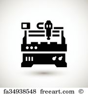 180x195 Free Art Print Of Drill Hole Machine Icon Freeart