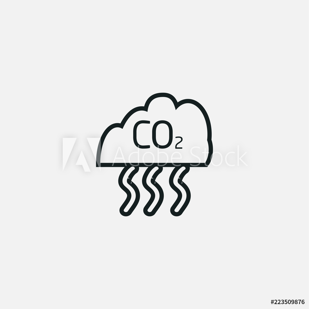 1000x1000 Photo Art Print Icon Carbon Dioxide Formula Symbol