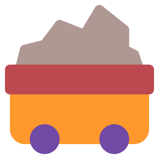 512x512 Cart, Coal, Energy, Fuel, Mining Icon
