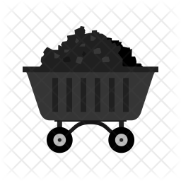 256x256 Coal Icon Of Flat Style