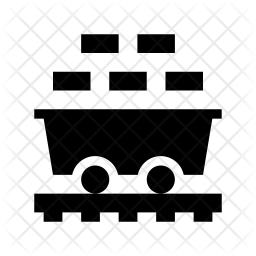 256x256 Coal Icon Of Glyph Style