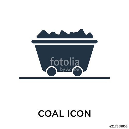 500x500 Coal Icons Isolated On White Background Modern And Editable Coal